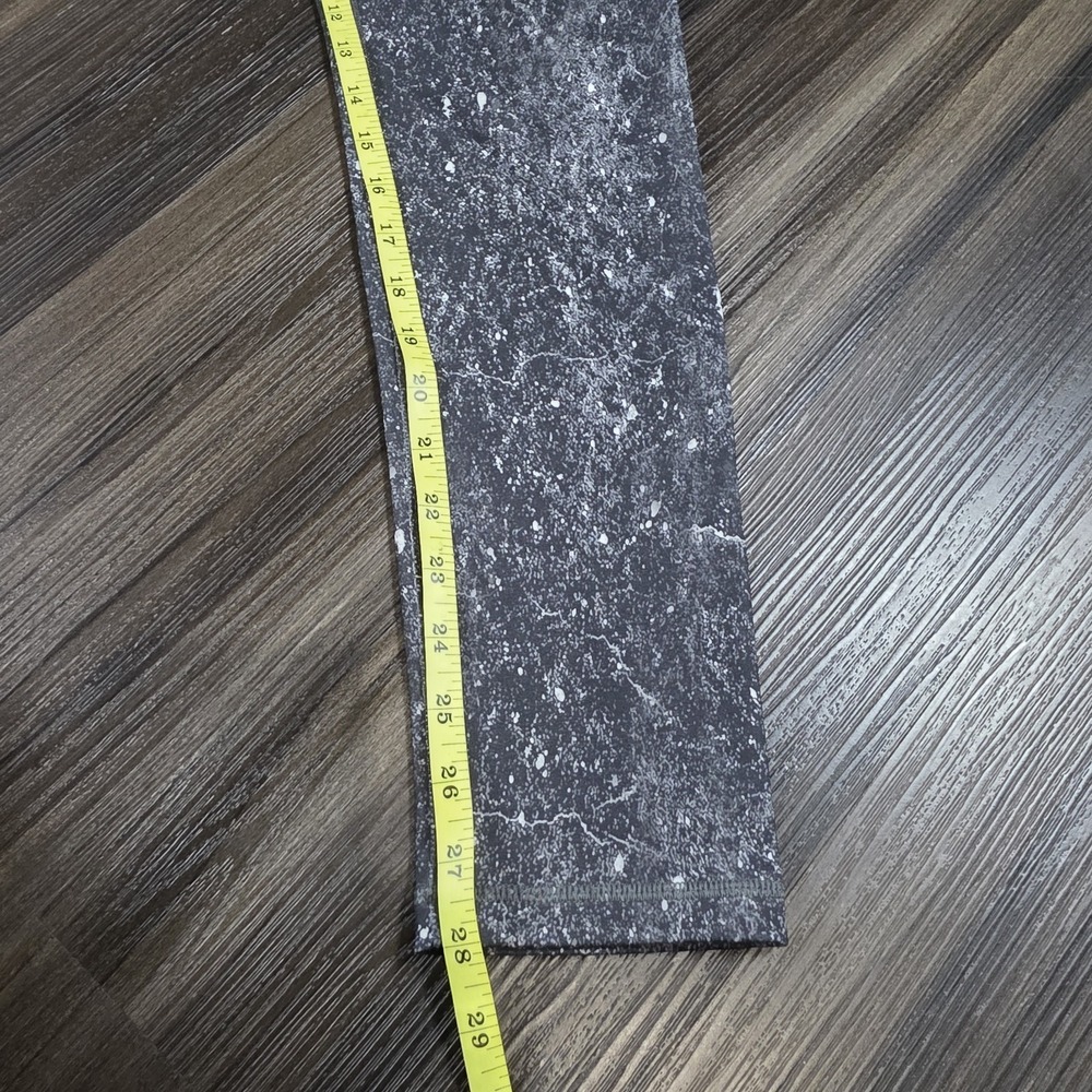 Lucy Activewear Leggings Large Gray White Speckled Acid Wash Pocket Yoga Pants L - Picture 7 of 7